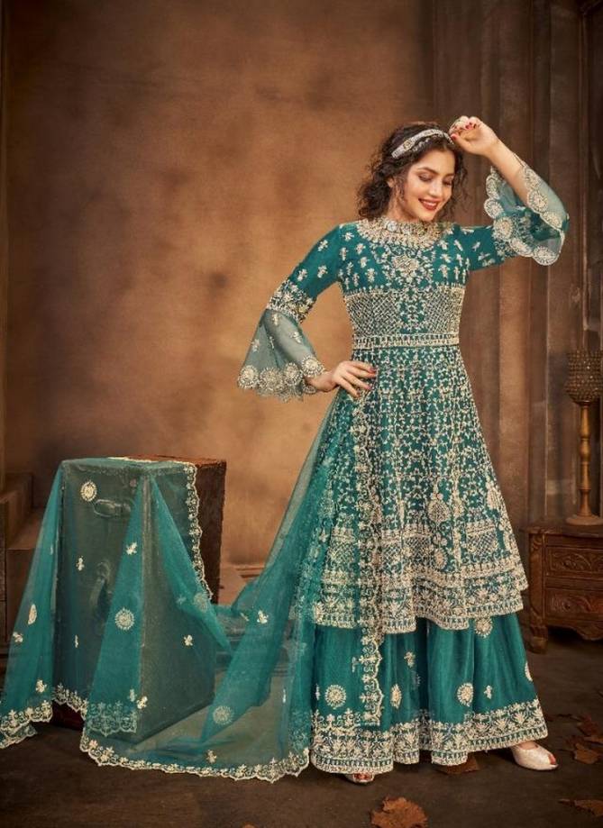 AVIGHAYA MYRA Latest Fancy Designer Stylish Wedding Wear Net With Embroidery And Stone Work Heavy Salwar Suit Collection